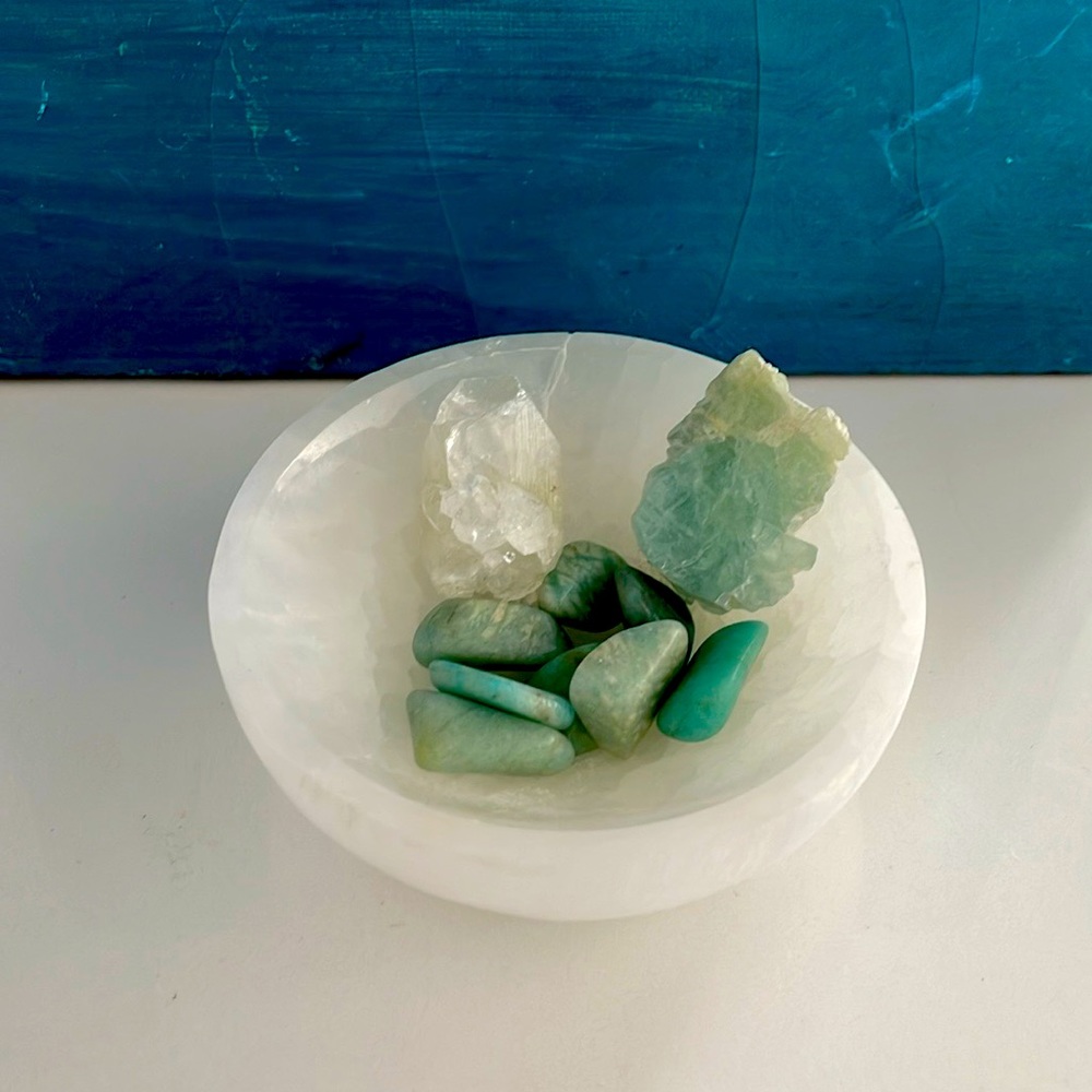 Selenite Crystal Charging Bowl 3.75” x 1.5”
